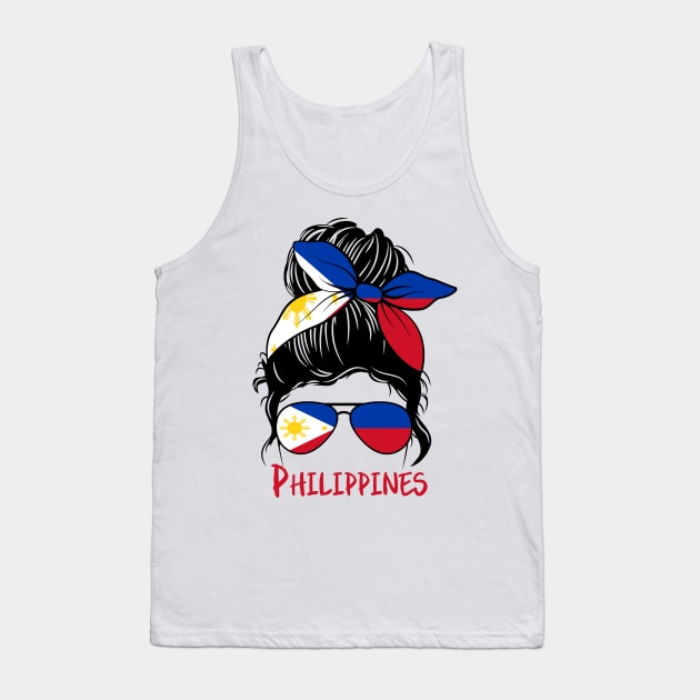 Philippines Girl, philippines girlfriend,  Filipina Girl, filipina  girlfriend, philippines Messy bun, filipina, pinay Tank Top by JayD World